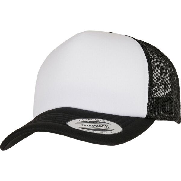 YP Classics® curved foam trucker cap – white front (6320W) Thumbnail